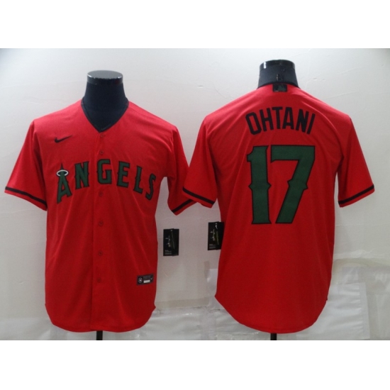 Men Los Angeles Angels 17 Shohei Ohtani Red Memorial Day Cool Base Stitched Jerse Men Los Angeles Angels 17 Shohei Ohtani Red Memorial Day Cool Base Stitched Jerse
