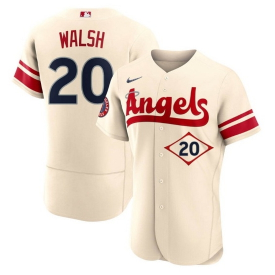 Men Los Angeles Angels 20 Jared Walsh 2022 Cream City Connect Flex Base Stitched Jersey Men Los Angeles Angels 20 Jared Walsh 2022 Cream City Connect Flex Base Stitched Jersey