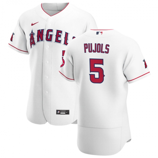 Men Los Angeles Angels 5 Albert Pujols Men Nike White Home 2020 Flex Base Player MLB Jersey Men Los Angeles Angels 5 Albert Pujols Men Nike White Home 2020 Flex Base Player MLB Jersey