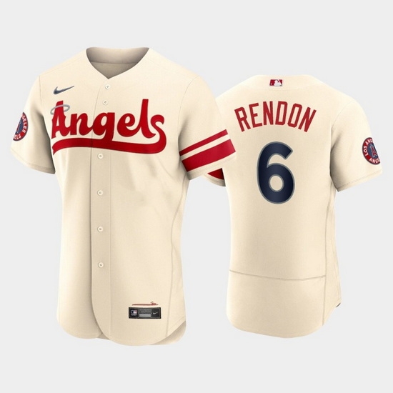 Men Los Angeles Angels 6 Anthony Rendon 2022 Cream City Connect Flex Base Stitched Jersey Men Los Angeles Angels 6 Anthony Rendon 2022 Cream City Connect Flex Base Stitched Jersey