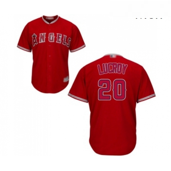 Mens Los Angeles Angels of Anaheim 20 Jonathan Lucroy Replica Red Alternate Cool Base Baseball Jersey Mens Los Angeles Angels of Anaheim 20 Jonathan Lucroy Replica Red Alternate Cool Base Baseball Jersey