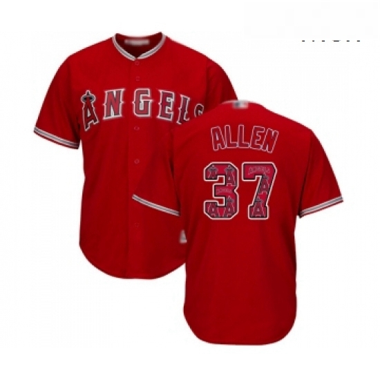 Mens Los Angeles Angels of Anaheim 37 Cody Allen Authentic Red Team Logo Fashion Cool Base Baseball Jersey Mens Los Angeles Angels of Anaheim 37 Cody Allen Authentic Red Team Logo Fashion Cool Base Baseball Jersey
