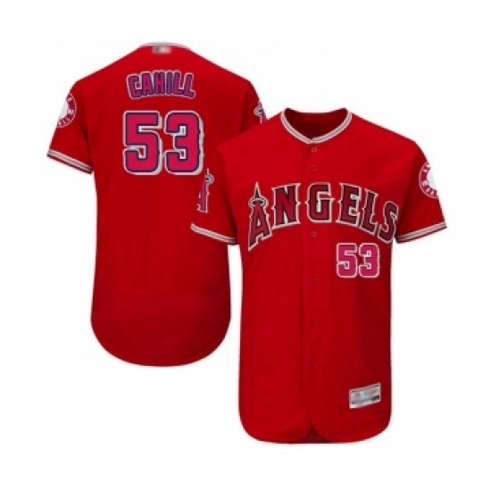 Mens Los Angeles Angels of Anaheim 53 Trevor Cahill Red Alternate Flex Base Authentic Collection Baseball Jersey Mens Los Angeles Angels of Anaheim 53 Trevor Cahill Red Alternate Flex Base Authentic Collection Baseball Jersey