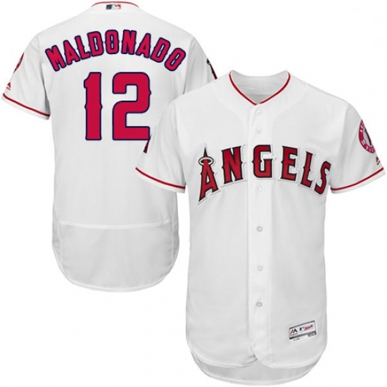 Mens Majestic Los Angeles Angels of Anaheim 12 Martin Maldonado White Flexbase Collection 2018 World Series Jersey Mens Majestic Los Angeles Angels of Anaheim 12 Martin Maldonado White Flexbase Collection 2018 World Series Jersey