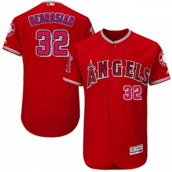 Mens Majestic Los Angeles Angels of Anaheim 32 Cam Bedrosian Red Alternate Flex Base Authentic Collection MLB Jersey Mens Majestic Los Angeles Angels of Anaheim 32 Cam Bedrosian Red Alternate Flex Base Authentic Collection MLB Jersey