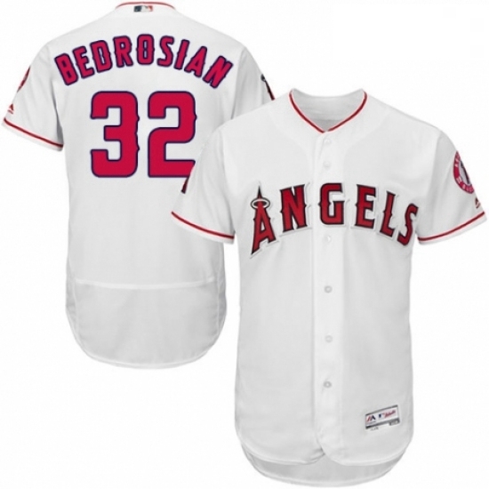 Mens Majestic Los Angeles Angels of Anaheim 32 Cam Bedrosian White Home Flex Base Authentic Collection MLB Jersey Mens Majestic Los Angeles Angels of Anaheim 32 Cam Bedrosian White Home Flex Base Authentic Collection MLB Jersey