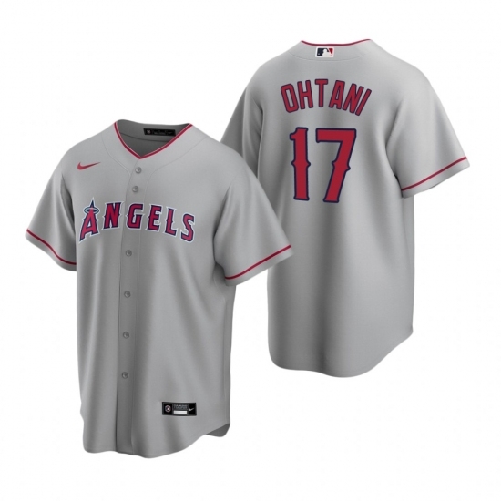 Mens Nike Los Angeles Angels 17 Shohei Ohtani Gray Road Stitched Baseball Jersey Mens Nike Los Angeles Angels 17 Shohei Ohtani Gray Road Stitched Baseball Jersey