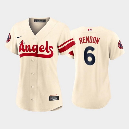 Women Los Angeles Angels 6 Anthony Rendon 2022 Cream City Connect Stitched Baseball Jersey Women Los Angeles Angels 6 Anthony Rendon 2022 Cream City Connect Stitched Baseball Jersey
