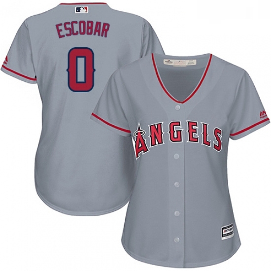 Womens Majestic Los Angeles Angels of Anaheim 0 Yunel Escobar Authentic Grey Road Cool Base MLB Jersey Womens Majestic Los Angeles Angels of Anaheim 0 Yunel Escobar Authentic Grey Road Cool Base MLB Jersey