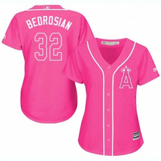 Womens Majestic Los Angeles Angels of Anaheim 32 Cam Bedrosian Authentic Pink Fashion MLB Jersey Womens Majestic Los Angeles Angels of Anaheim 32 Cam Bedrosian Authentic Pink Fashion MLB Jersey