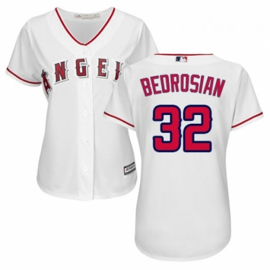 Womens Majestic Los Angeles Angels of Anaheim 32 Cam Bedrosian Authentic White Home Cool Base MLB Jersey Womens Majestic Los Angeles Angels of Anaheim 32 Cam Bedrosian Authentic White Home Cool Base MLB Jersey