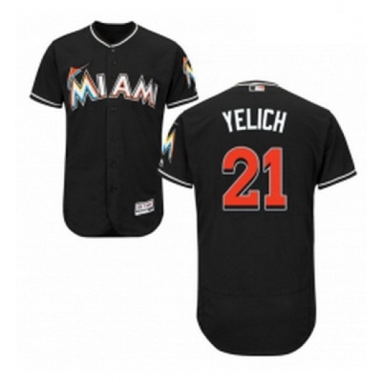 Mens Majestic Miami Marlins 21 Christian Yelich Black Alternate Flex Base Authentic Collection MLB Jersey Mens Majestic Miami Marlins 21 Christian Yelich Black Alternate Flex Base Authentic Collection MLB Jersey
