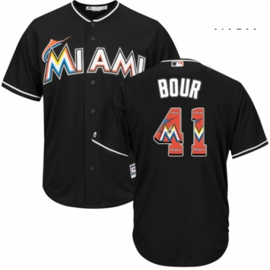 Mens Majestic Miami Marlins 41 Justin Bour Authentic Black Team Logo Fashion Cool Base MLB Jersey Mens Majestic Miami Marlins 41 Justin Bour Authentic Black Team Logo Fashion Cool Base MLB Jersey