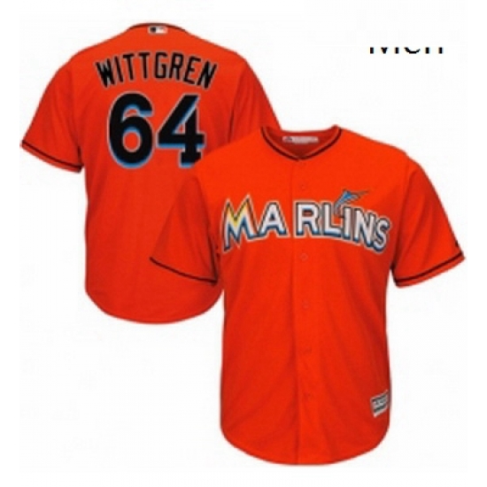 Mens Majestic Miami Marlins 64 Nick Wittgren Replica Orange Alternate 1 Cool Base MLB Jersey Mens Majestic Miami Marlins 64 Nick Wittgren Replica Orange Alternate 1 Cool Base MLB Jersey