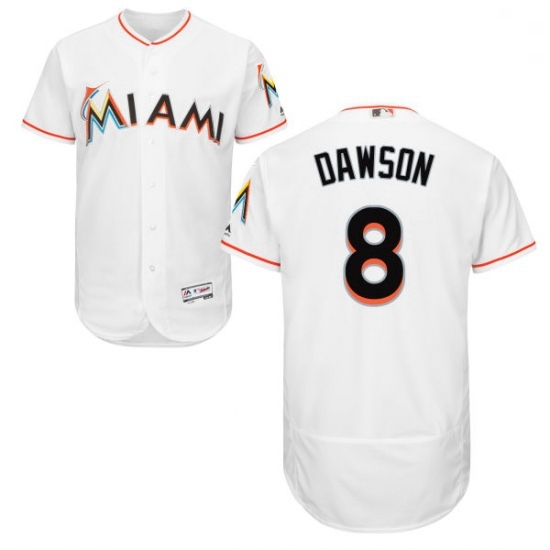 Mens Majestic Miami Marlins 8 Andre Dawson White Home Flex Base Authentic Collection MLB Jersey Mens Majestic Miami Marlins 8 Andre Dawson White Home Flex Base Authentic Collection MLB Jersey