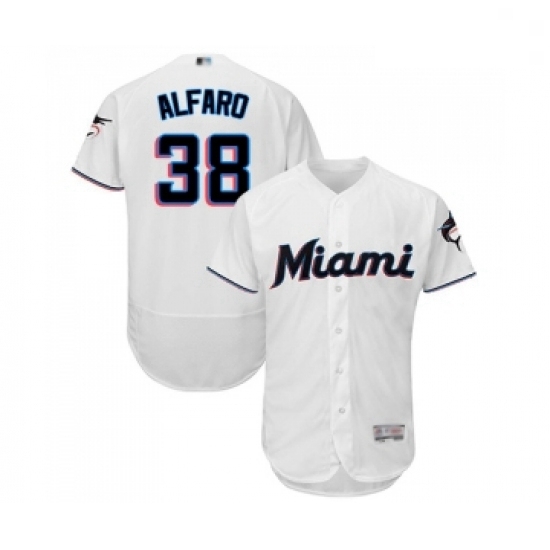 Mens Miami Marlins 38 Jorge Alfaro White Home Flex Base Authentic Collection Baseball Jersey Mens Miami Marlins 38 Jorge Alfaro White Home Flex Base Authentic Collection Baseball Jersey