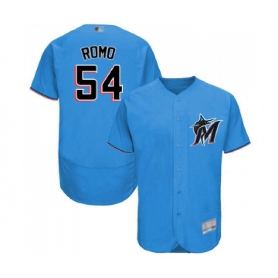 Mens Miami Marlins 54 Sergio Romo Blue Alternate Flex Base Authentic Collection Baseball Jersey Mens Miami Marlins 54 Sergio Romo Blue Alternate Flex Base Authentic Collection Baseball Jersey