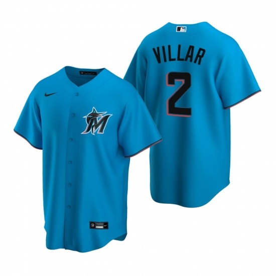 Mens Nike Miami Marlins 2 Jonathan Villar Blue Alternate Stitched Baseball Jersey Mens Nike Miami Marlins 2 Jonathan Villar Blue Alternate Stitched Baseball Jersey