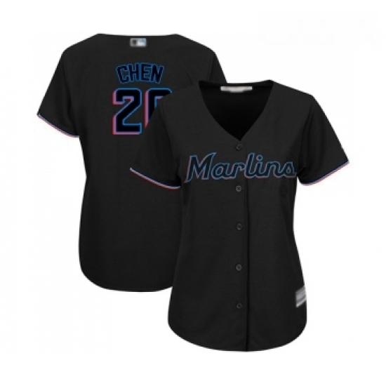 Womens Miami Marlins 20 Wei Yin Chen Replica Black Alternate 2 Cool Base Baseball Jersey Womens Miami Marlins 20 Wei Yin Chen Replica Black Alternate 2 Cool Base Baseball Jersey