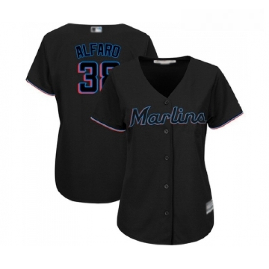 Womens Miami Marlins 38 Jorge Alfaro Replica Black Alternate 2 Cool Base Baseball Jersey Womens Miami Marlins 38 Jorge Alfaro Replica Black Alternate 2 Cool Base Baseball Jersey