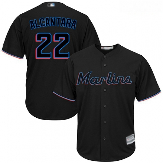 Marlins #22 Sandy Alcantara Black Cool Base Stitched Youth Baseball Jersey Marlins #22 Sandy Alcantara Black Cool Base Stitched Youth Baseball Jersey