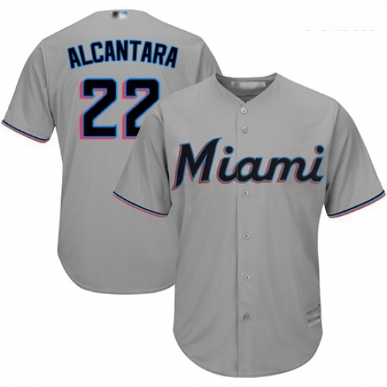 Marlins #22 Sandy Alcantara Grey Cool Base Stitched Youth Baseball Jersey Marlins #22 Sandy Alcantara Grey Cool Base Stitched Youth Baseball Jersey