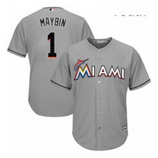 Youth Majestic Miami Marlins 1 Cameron Maybin Authentic Grey Road Cool Base MLB Jersey Youth Majestic Miami Marlins 1 Cameron Maybin Authentic Grey Road Cool Base MLB Jersey