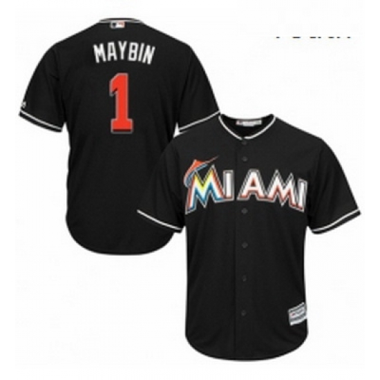 Youth Majestic Miami Marlins 1 Cameron Maybin Replica Black Alternate 2 Cool Base MLB Jersey Youth Majestic Miami Marlins 1 Cameron Maybin Replica Black Alternate 2 Cool Base MLB Jersey