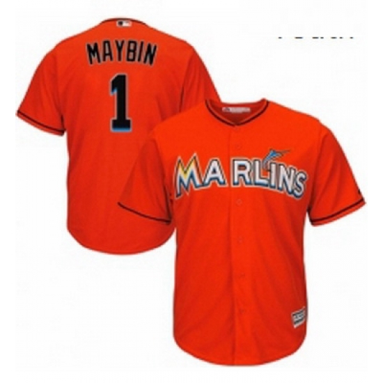 Youth Majestic Miami Marlins 1 Cameron Maybin Replica Orange Alternate 1 Cool Base MLB Jersey Youth Majestic Miami Marlins 1 Cameron Maybin Replica Orange Alternate 1 Cool Base MLB Jersey
