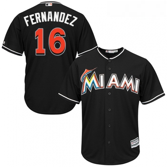 Youth Majestic Miami Marlins 16 Jose Fernandez Authentic Black Alternate 2 Cool Base MLB Jersey Youth Majestic Miami Marlins 16 Jose Fernandez Authentic Black Alternate 2 Cool Base MLB Jersey