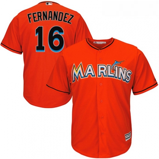 Youth Majestic Miami Marlins 16 Jose Fernandez Authentic Orange Alternate 1 Cool Base MLB Jersey Youth Majestic Miami Marlins 16 Jose Fernandez Authentic Orange Alternate 1 Cool Base MLB Jersey