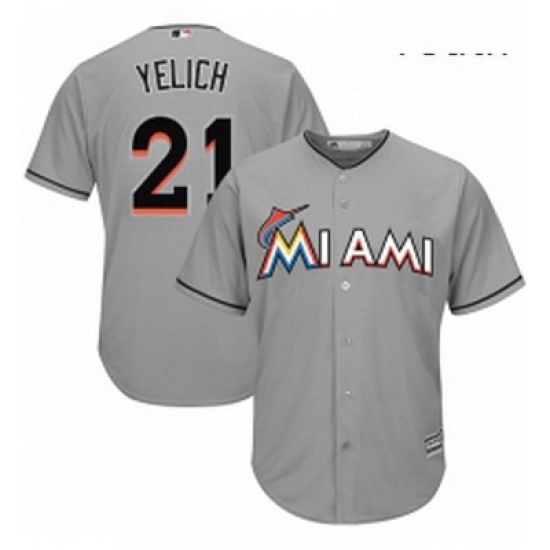 Youth Majestic Miami Marlins 21 Christian Yelich Replica Grey Road Cool Base MLB Jersey Youth Majestic Miami Marlins 21 Christian Yelich Replica Grey Road Cool Base MLB Jersey