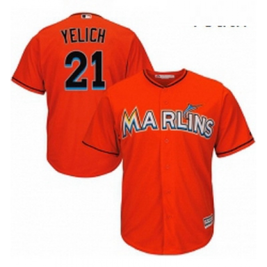 Youth Majestic Miami Marlins 21 Christian Yelich Replica Orange Alternate 1 Cool Base MLB Jersey Youth Majestic Miami Marlins 21 Christian Yelich Replica Orange Alternate 1 Cool Base MLB Jersey