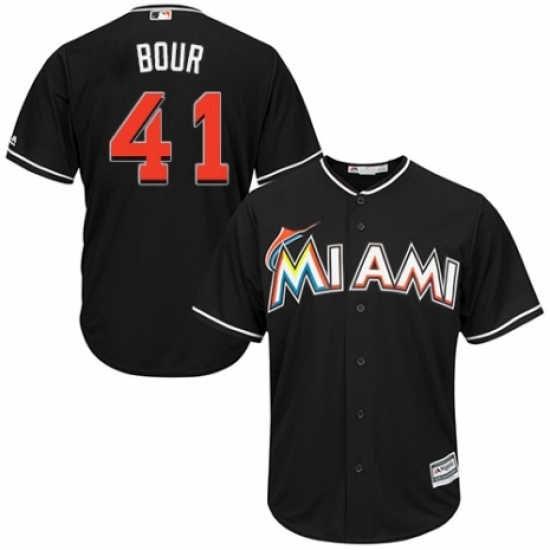 Youth Majestic Miami Marlins 41 Justin Bour Replica Black Alternate 2 Cool Base MLB Jersey Youth Majestic Miami Marlins 41 Justin Bour Replica Black Alternate 2 Cool Base MLB Jersey