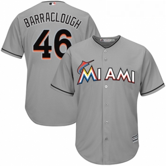 Youth Majestic Miami Marlins 46 Kyle Barraclough Authentic Grey Road Cool Base MLB Jersey Youth Majestic Miami Marlins 46 Kyle Barraclough Authentic Grey Road Cool Base MLB Jersey