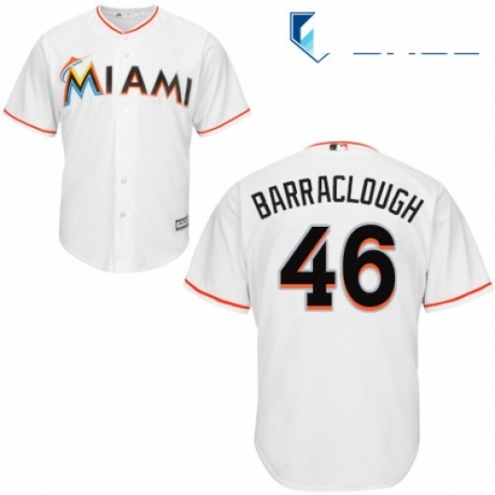 Youth Majestic Miami Marlins 46 Kyle Barraclough Authentic White Home Cool Base MLB Jersey Youth Majestic Miami Marlins 46 Kyle Barraclough Authentic White Home Cool Base MLB Jersey