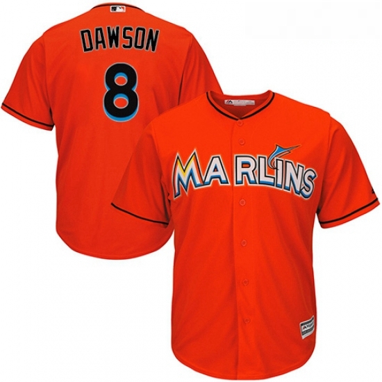 Youth Majestic Miami Marlins 8 Andre Dawson Authentic Orange Alternate 1 Cool Base MLB Jersey Youth Majestic Miami Marlins 8 Andre Dawson Authentic Orange Alternate 1 Cool Base MLB Jersey