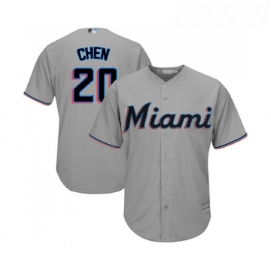 Youth Miami Marlins 20 Wei Yin Chen Replica Grey Road Cool Base Baseball Jersey Youth Miami Marlins 20 Wei Yin Chen Replica Grey Road Cool Base Baseball Jersey