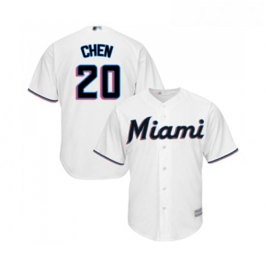 Youth Miami Marlins 20 Wei Yin Chen Replica White Home Cool Base Baseball Jersey Youth Miami Marlins 20 Wei Yin Chen Replica White Home Cool Base Baseball Jersey