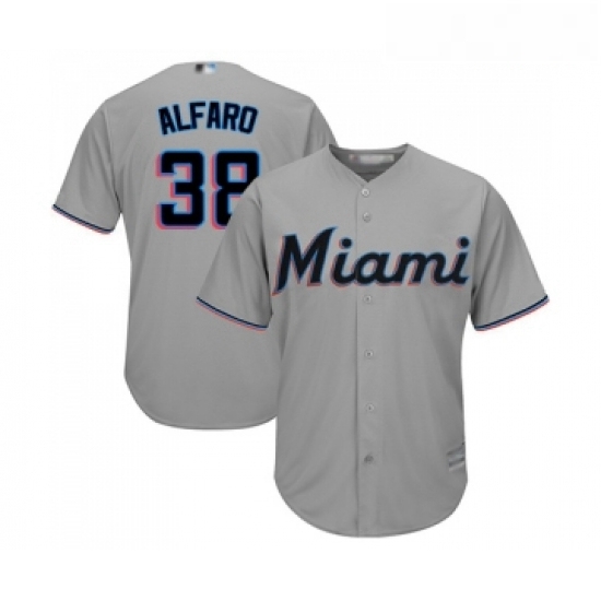 Youth Miami Marlins 38 Jorge Alfaro Replica Grey Road Cool Base Baseball Jersey Youth Miami Marlins 38 Jorge Alfaro Replica Grey Road Cool Base Baseball Jersey