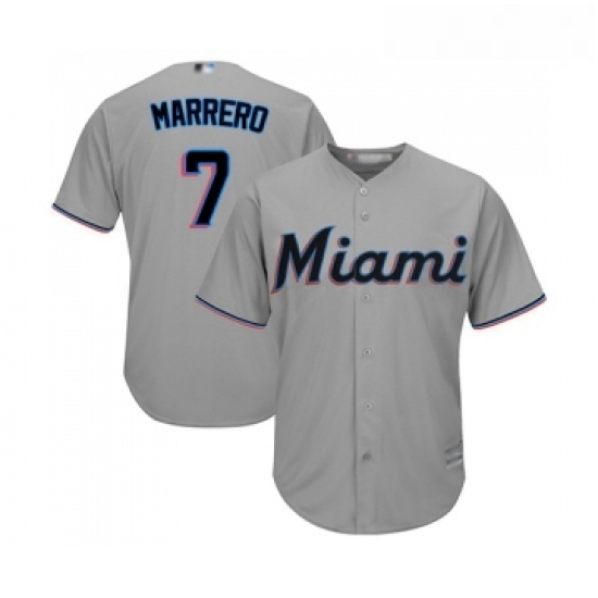 Youth Miami Marlins 7 Deven Marrero Replica Grey Road Cool Base Baseball Jersey Youth Miami Marlins 7 Deven Marrero Replica Grey Road Cool Base Baseball Jersey
