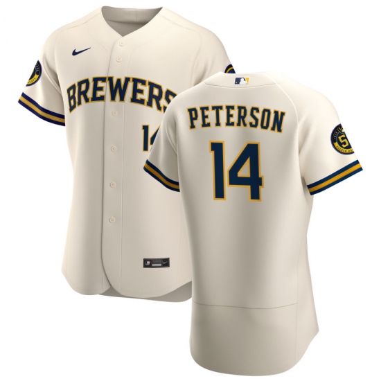 Men Milwaukee Brewers 14 Jace Peterson Men Nike Cream Home 2020 Flex Base Player MLB Jersey Men Milwaukee Brewers 14 Jace Peterson Men Nike Cream Home 2020 Flex Base Player MLB Jersey