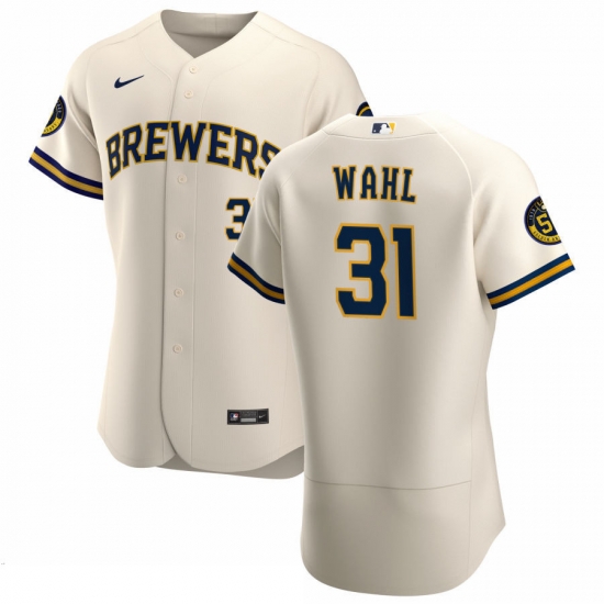 Men Milwaukee Brewers 31 Bobby Wahl Men Nike Cream Home 2020 Flex Base Player MLB Jersey Men Milwaukee Brewers 31 Bobby Wahl Men Nike Cream Home 2020 Flex Base Player MLB Jersey