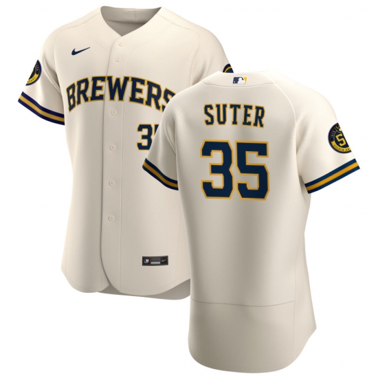 Men Milwaukee Brewers 35 Brent Suter Men Nike Cream Home 2020 Flex Base Player MLB Jersey Men Milwaukee Brewers 35 Brent Suter Men Nike Cream Home 2020 Flex Base Player MLB Jersey