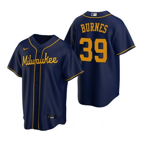 Men Milwaukee Brewers 39 Corbin Burnes Navy Cool Base Stitched jersey Men Milwaukee Brewers 39 Corbin Burnes Navy Cool Base Stitched jersey