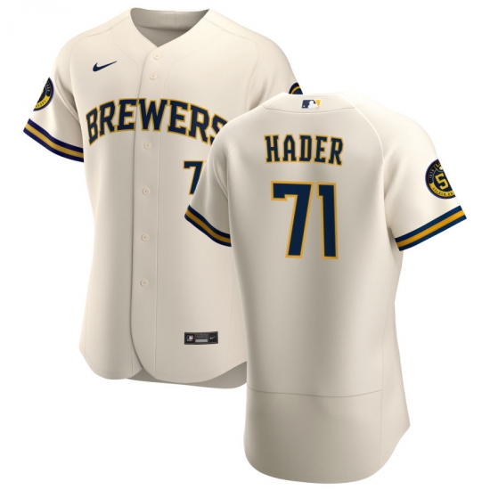 Men Milwaukee Brewers 71 Josh Hader Men Nike Cream Home 2020 Flex Base Player MLB Jersey Men Milwaukee Brewers 71 Josh Hader Men Nike Cream Home 2020 Flex Base Player MLB Jersey