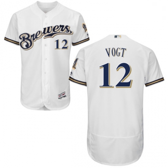 Mens Majestic Milwaukee Brewers 12 Stephen Vogt White Flexbase Authentic Collection MLB Jersey Mens Majestic Milwaukee Brewers 12 Stephen Vogt White Flexbase Authentic Collection MLB Jersey