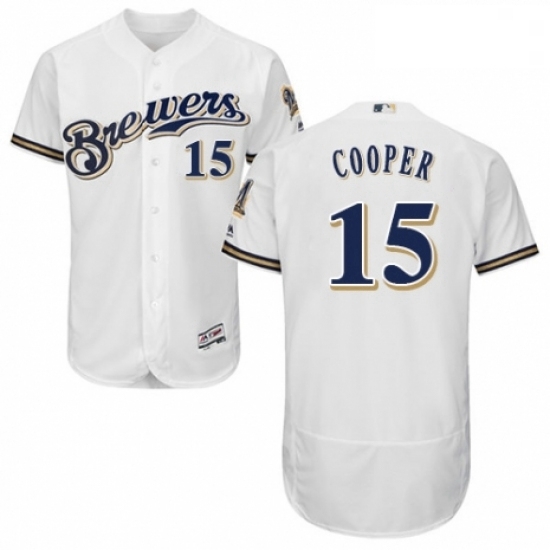 Mens Majestic Milwaukee Brewers 15 Cecil Cooper Navy Blue Alternate Flex Base Authentic Collection MLB Jersey Mens Majestic Milwaukee Brewers 15 Cecil Cooper Navy Blue Alternate Flex Base Authentic Collection MLB Jersey