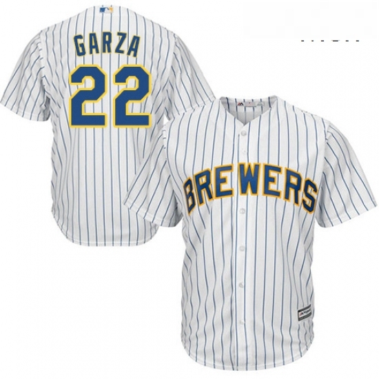 Mens Majestic Milwaukee Brewers 22 Matt Garza Replica White Alternate Cool Base MLB Jersey Mens Majestic Milwaukee Brewers 22 Matt Garza Replica White Alternate Cool Base MLB Jersey