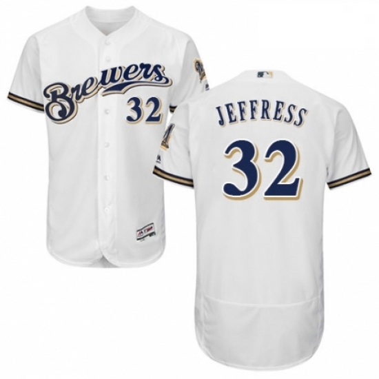 Mens Majestic Milwaukee Brewers 32 Jeremy Jeffress White Alternate Flex Base Authentic Collection MLB Jersey Mens Majestic Milwaukee Brewers 32 Jeremy Jeffress White Alternate Flex Base Authentic Collection MLB Jersey